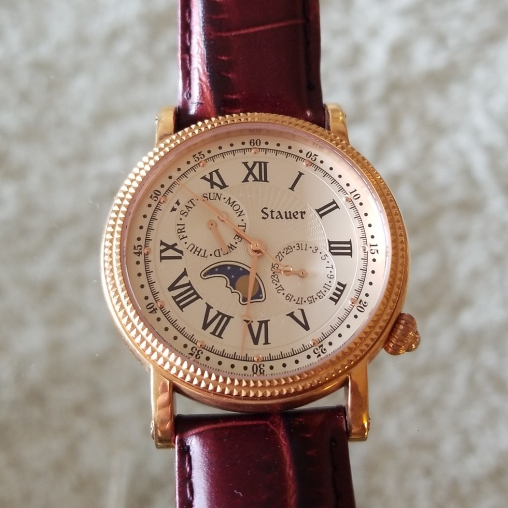Stauer Men's Watch Rose Gold Multiple Movements